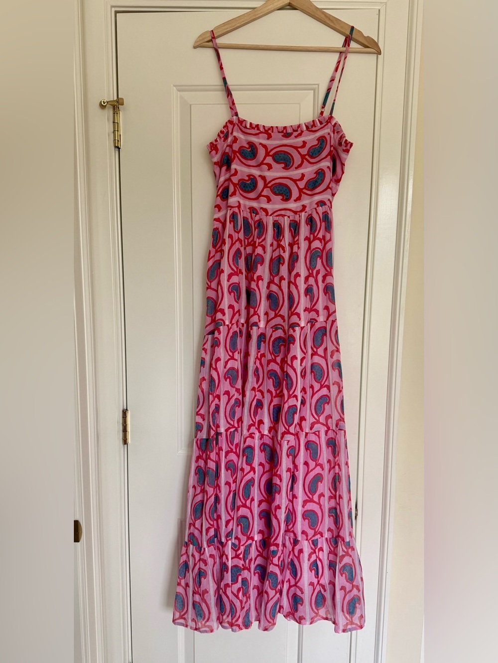 Oliphant Smocked Back Maxi Dress size M